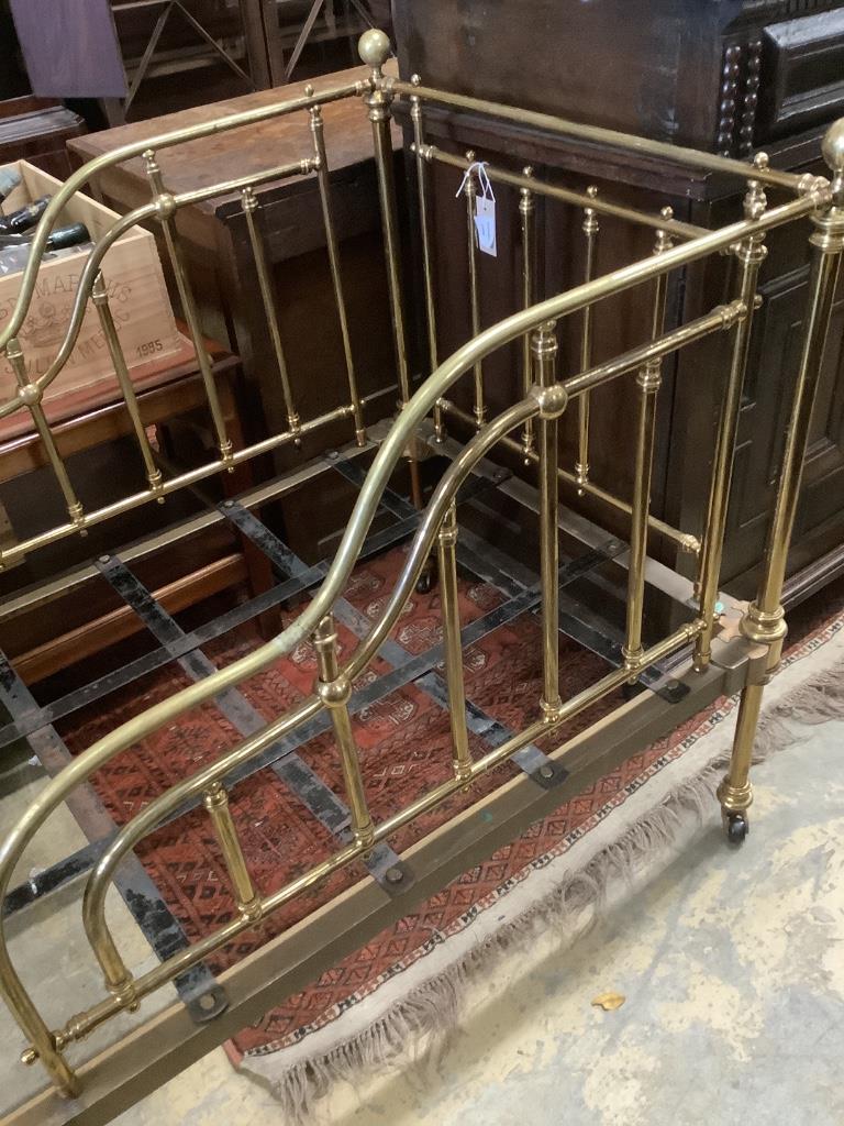 A Harrod's childs brass bed